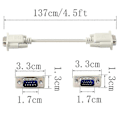 Miniatyrbilde 2 av 2: 15-pinners hann til DB 9-pinners adapterkabel med RS232 til VGA-konvertering for datamaskiner, skrivere og skannere