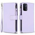 Miniatyrbild 1 av 5: BF Style-19 Kompatibelt För Oppo A74 / A93 / A54 5G Ficka med Dragkedja PU Läder Telefonfodral Plånbok Ställ Skydd Purple