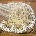 Miniatyrbild 4 av 5: Äkta Foto 3m.4m.5m En Lager Bröllopsslöja Med Kam Vit Spetskant Brudslöjor Ivory Applikerad Katedral Bröllopsslöja Ivory 350cm