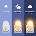 Miniatyrbild 2 av 4: Plug-in Induktionsdimbar Nattlampa, Mjukt Varmvitt LED-nattljus, Justerbar Ljusstyrka Från Skymning Till Gryning, Lämplig För Sovrum, Badrum, Kö
