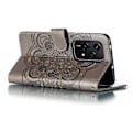 Miniatyrbild 3 av 5: Kompatibelt Skal för Honor 200 Lite PU Läder Mandala Präglad Design Plånboksfodral Grey