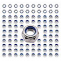 Miniatyrbilde 1 av 5: 120 stk. låsemuttere M5 x 0,8 mm metrisk sekskantmutter, 304 18-8 rustfrie stålmuttere for industri og Co