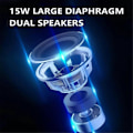 Miniatyrbild 4 av 5: Bluetooth-högtalare Stereo-högtalare Trådlös laddningsdyna LED-lampa Väckarklocka Snabbladdning Stati