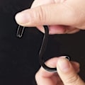 Miniatyrbillede 3 af 5: 24 stk. Plastik Bruseforhængskroge Sorte Kroge C Form Hængerringe Til Bade Gave
