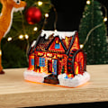 Miniatyrbild 1 av 2: Juldekorationer harts Jul litet hus mikrolandskap lysande snöhus ornament julklappar style 20