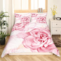 Miniatyrbilde 4 av 5: Blå Rose King Queen Sengetøy Romantisk Blomstrete Dynetrekk Abstrakt Vann Krusninger Blomst Dynetrekk Polyester Dynetrekk