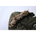 Miniatyrbilde 3 av 5: Hettejakke for barn Vinter Bomullsjakker Fuskepelskrage Overfrakker Grey 90cm