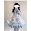 Pikkukuva 3 / 5: 2022 Musta Söpö Lolita-piikatytön asu Tytöt Naiset Ihana Piika Cosplay-asu Animaatioesitys Japanilainen asu Mekko Vaatteet black XXL