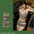Pikkukuva 1 / 5: Fitness-setti Naisten Jooga Kaksiosainen Setti Naisten 2pcs Set - Cocoa M
