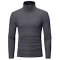 Miniatyrbild 3 av 5: Polo med hög krage för män, enfärgad, smal, elastisk, tunn, pullover, vår, höst, underkläder, polotröja, herrstickad blus, baströja, topp White 2 S