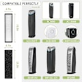 Miniatyrbillede 2 af 5: 2-pak FLT5000 HEPA-erstatningsfilter til Germ Purifier AC5000, AC5000E, AC5250PT, AC5350B, AC5350