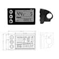 Miniatyrbild 2 av 5: 24V 36V 48V 60V S866 Kontrollerpanel Instrumentbräda Vattentät Elektrisk Cykel LCD-Display för Elektrisk E