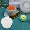 Miniatyrbillede 2 af 5: 6 Pak Candle Silikoneforme, Sukkulente Kaktusplanter Harpiks Støbeform til Håndlavet Lys, Epoxy R