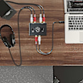Miniatyrbillede 3 af 5: RCA Stereo Audio Bi-Directionel Switcher med Mute-knap Bærbar L / R Stereo Audio Switch Audio Splitter 2 X 1/1 X 2
