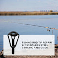 Miniatyrbild 4 av 5: 80 st Fiske Spö Topp Reparationssats Rostfritt Stål Keramisk Ring Guide Tips Spö Guide Ersättningsspets