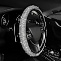 Miniatyrbild 1 av 5: Bling Rattöverdrag, Diamantrattöverdrag för Kvinnor Universellt för Fordon/Bil/Auto/SUV, Diamantkristall Rattöverdrag för de Flesta