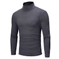 Miniatyrbild 1 av 5: Toppar Tröjor Stickad Pullover Långärmad Polokrage Herr Pullover Mjuk Stretchig Stickad Tröja För Höst Vinter Stickade Tröjor Dark Gray M