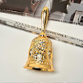 Miniatyrbild 4 av 5: Bell, Handklocka, Metall Handklocka, Handklocka, Handklocka Bordsklocka för Skola, Restaurang, Hotell, Juldekorationer (Guld)