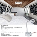 Miniatyrbillede 5 af 5: RV Læselampe LED Krom Indendørs Sengelampe Båd Yacht USB 3 Justerbar Lysfarve Touch Lampe DC12 til 24V