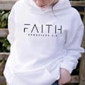 Miniatyrbild 5 av 5: Faith Hoodie Efesierbrevet Bibelvers Huvtröja Kristen Klädsel Kristen Dam Pullover Unisex Trendig Hoodie Khaki XL