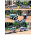 Miniatyrbillede 5 af 5: Børne Simulation 1:87 Legering Intern Forbrændings Lokomotiv Model Legetøj Akusto-optisk Tog Legetøj Til Børn