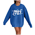 Pikkukuva 1 / 2: Taylor Swift laulaja Taylor Swift 2D samettiprintillä varustettu naisten pyöreäkauluksinen collegepaita blue XL