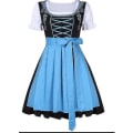 Pikkukuva 2 / 3: Nopea toimitus Saksalainen oluttyttö Baijerilainen Oktoberfest Dirndl-mekko+toppi+esiliina Purple L