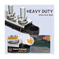 Miniatyrbillede 4 af 5: 250A 12V Samleskinne Batteri Strømfordelingsblok Bil Audio 12 Volt DC Samleskinne 4 x 3/8 Tommer Stolper 6 x