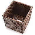 Miniatyrbillede 4 af 5: Rattan Vævsboks Cover Firkantet Servietholder Til Hjemmekontor Bil (honningbrun)