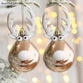 Miniatyrbild 1 av 5: 2 st Älg Julkulor Ornament Julgran Hängande Prydnad Hänge Jul D