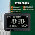 Miniatyrbillede 2 af 5: Azan Ur Automatisk Verdensomspændende Digital 8 Azan Bøn Lyd Islamisk Væg- og Bordur