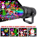 Miniatyrbilde 2 av 5: Scene LED Snøfnugglys Hvit Snøstormprojektor Julestemning Høytidsfest Spesielle Laserlamper Utendørs Innendørs Dekor UK Plug