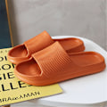 Miniatyrbild 1 av 5: Sommar Dam Enfärgad Mjuk Sula Badrumstofflor Inomhus Halkfria Hemmaskor 2105 Orange 36-37