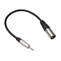 Pikkukuva 1 / 5: 3,5 mm:n stereoliitin audiokaapeli, 3,5 mm:n stereoliitin - 3-nastainen XLR-uros mikrofonin audiokaapeli