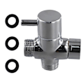 Miniatyrbilde 3 av 5: Dusjarmomleder i messingmetall 3-veis vannseparator 20 mm dusj-T-adapter for håndholdt dusj