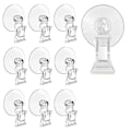Miniatyrbillede 1 af 5: 10 stk. sugekopclips, transparente sugekopper med klemme til badeværelse, vindue, glas, med clips til reklamevisning