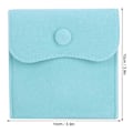 Miniatyrbillede 5 af 5: 5 stk. Velvet Snap Button Taske Smykkeopbevaring Flannel Ruskind Gavepakke Pose Blå 10x10cm
