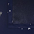 Miniatyrbild 3 av 5: Mörkläggningsgardiner för barnrum, pojkar - Termiskt isolerade mörkläggningsgardiner med silverstjärnor för vardagsrum, set med 2 paneler (marinblå)