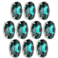 Miniatyrbillede 2 af 5: 10 stk. Sy På Rhinestones Krystaller Skinnende Knapper Dekoration til DIY Håndværk Tøj Sko Tasker 1,8 x 2,5 cm Grøn Oval