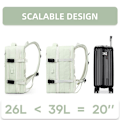 Pikkukuva 2 / 5: Sisäänvedettävä matkareppu, unisex, kannettavan tietokoneen laukku, naisten suuri duffelilaukku, miesten opiskelijoiden työmatkareppu USB-latauksella Gray Style B