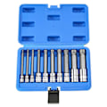 Miniatyrbillede 2 af 5: 10 Dele 4 tommer Spline Tip Bit Top Sæt M-Type Universal Muffe - Triple Square Spline Bit Top