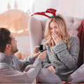 Miniatyrbillede 4 af 4: 2025 Ny Ringæske med LED Lys Firkantet Sort Smykke Display Gaveæske til Frieri Forlovelse Bryllup