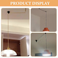 Miniatyrbilde 4 av 4: 2 stk. Takmonterte trinser Hengende lampe Trinser Lysekrone Reposisjoneringshjul