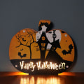 Miniatyrbilde 2 av 5: Halloween Dekorasjon Gresskar Flaggermus Spøkelse Hodeskalle LED Lys Nattlampe For Rom Hjem Dekor Festival Bar Nattlykter Festutstyr C
