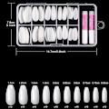 Miniatyrbillede 2 af 5: 100 stk. Kunstige Negle Naturlig Klar Kunstig Fingernegl Tipper Transparent