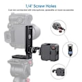 Miniatyrbild 4 av 5: DSLR Kamera L-fäste Vertikal Horisontell Växling Stativ Snabbkopplingsplatta för Stabilisator Stativ