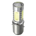Pikkukuva 1 / 5: 12V BA20D H6 4 COB LED Valkoinen Polttimo Moottoripyörän Mopon ATV Ajovalolle