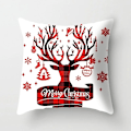 Miniatyrbild 1 av 5: 45x45cm Röd Vit Svart Rutig Jul Kuddfodral God Jul Ornament För Hemmet Jul Nyår 2023 Soffa Bil Kudde Överdrag Light Grey