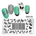 Miniatyrbilde 1 av 3: Neglelakk Stempel Mal Juletre Sommerfugl Design Manikyr