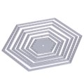 Miniatyrbillede 3 af 5: 7 stk./sæt Hexagon Spiral Skærestempler Stencils DIY Scrapbooking Dekorativt Papirkort Skabelon Klip